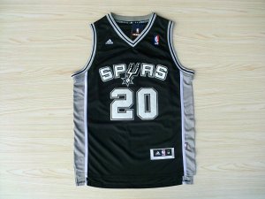 Maillot De Basket San Antonio Spurs Manu Ginobili 20 Tissus Sportif Fans Edition Noir
